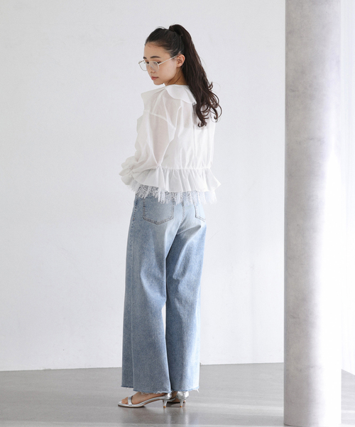 La TOTALITE（ラトータリテ）の「【洗える】レースブラウス（シャツ/ブラウス・レディース・ホワイト/ブラック・FREE）」の16枚目の写真