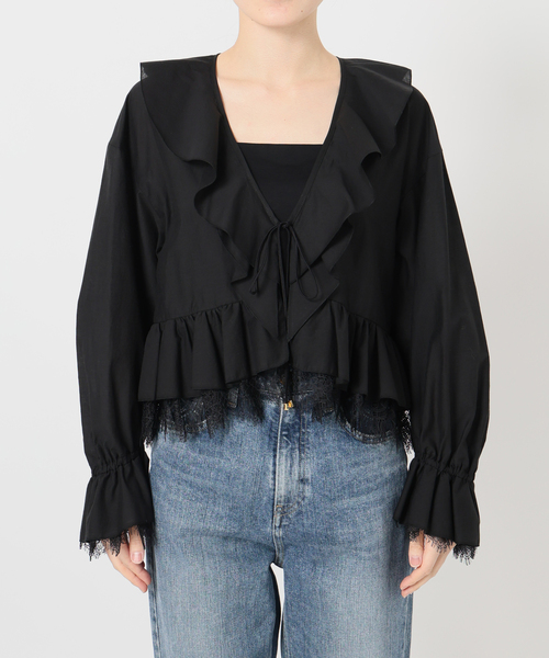 La TOTALITE（ラトータリテ）の「【洗える】レースブラウス（シャツ/ブラウス・レディース・ホワイト/ブラック・FREE）」の20枚目の写真