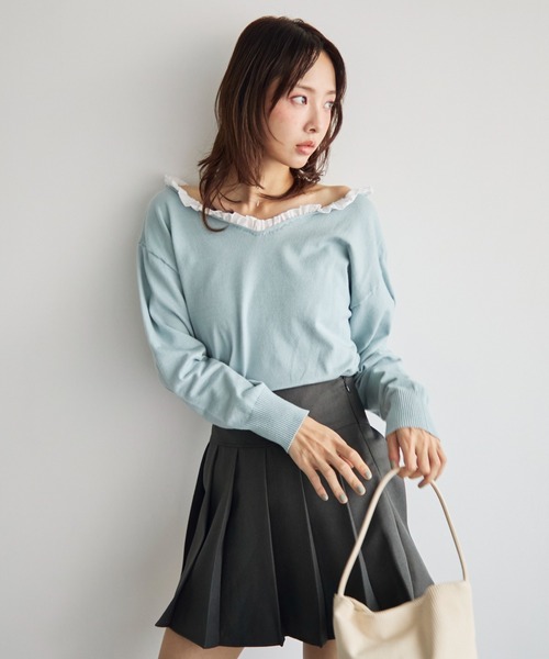 krahe(クレーエ)の「ヘザーツイルボックスプリーツミニスカート(スカート・レディース・ブラック/ブラウン/チャコールグレー・FREE)」の22枚目の写真