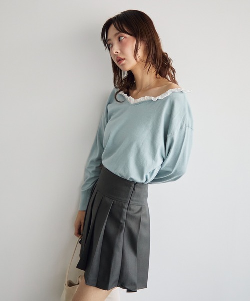 krahe(クレーエ)の「ヘザーツイルボックスプリーツミニスカート(スカート・レディース・ブラック/ブラウン/チャコールグレー・FREE)」の13枚目の写真