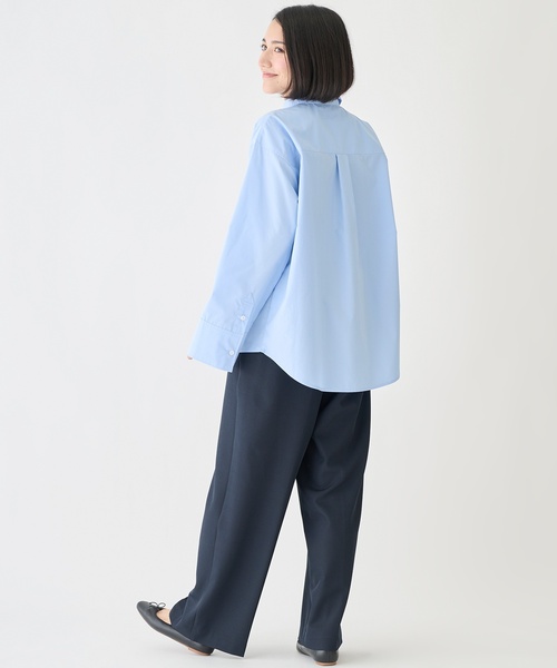 petit main LIEN（プティマインリアン）の「【フォーマル】センタープレスワイドパンツ（その他パンツ・レディース・ネイビー/グレー・F）」の3枚目の写真