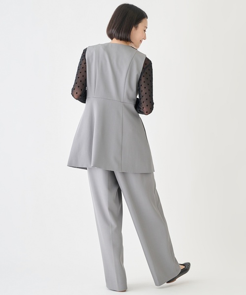 petit main LIEN（プティマインリアン）の「【フォーマル】センタープレスワイドパンツ（その他パンツ・レディース・ネイビー/グレー・F）」の5枚目の写真