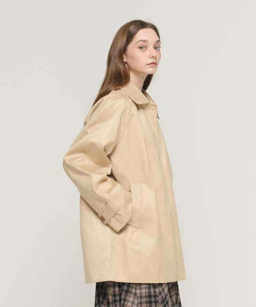 CARGOBROS FOR WOMAN(カーゴブロスフォーウィメン)の「スエードハーフオーバージャケット(ベージュ)(その他アウター・レディース・その他・FREE)」の2枚目の写真