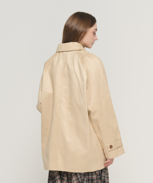 CARGOBROS FOR WOMAN(カーゴブロスフォーウィメン)の「スエードハーフオーバージャケット(ベージュ)(その他アウター・レディース・その他・FREE)」の3枚目の写真