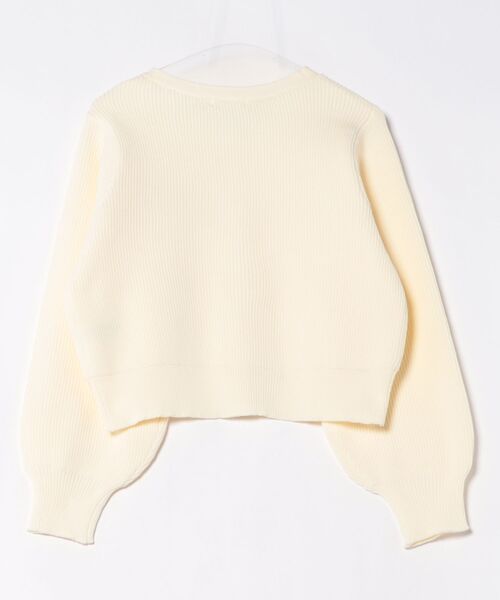 natural couture（ナチュラルクチュール）の「ころりん釦片畦ポリニットカーディガン（カーディガン/ボレロ・レディース・グレイッシュベージュ/ピンクベージュ/オフホワイト/チャコールグレー/ラベンダー/ネイビー・FREE）」の12枚目の写真