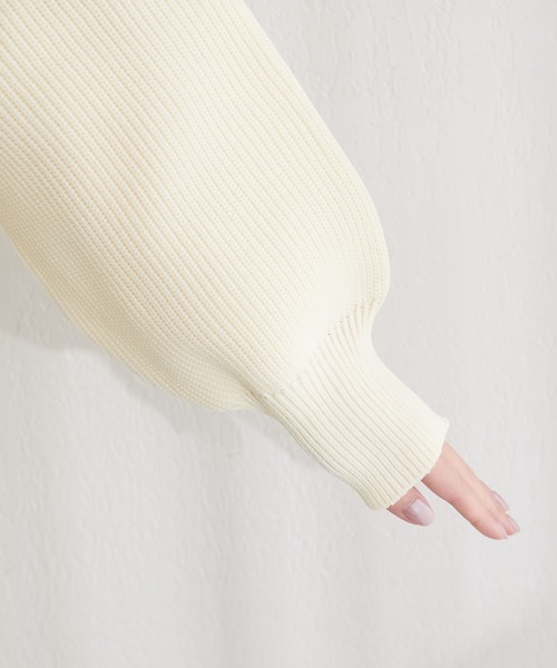 natural couture（ナチュラルクチュール）の「ころりん釦片畦ポリニットカーディガン（カーディガン/ボレロ・レディース・グレイッシュベージュ/ピンクベージュ/オフホワイト/チャコールグレー/ラベンダー/ネイビー・FREE）」の14枚目の写真