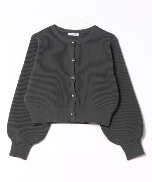 natural couture（ナチュラルクチュール）の「ころりん釦片畦ポリニットカーディガン（カーディガン/ボレロ・レディース・グレイッシュベージュ/ピンクベージュ/オフホワイト/チャコールグレー/ラベンダー/ネイビー・FREE）」の10枚目の写真