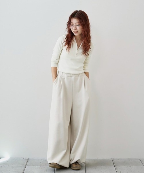 TODAYFUL（トゥデイフル）の「Tuck Sweat Pants（その他パンツ・レディース・インディゴブルー/アイボリー・36inch/38inch）」の14枚目の写真