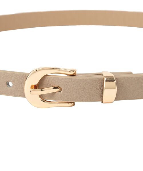 Green　Parks（グリーンパークス）の「シンプルベルト（ベルト・レディース・ベージュ/ブラック・FREE）」の3枚目の写真