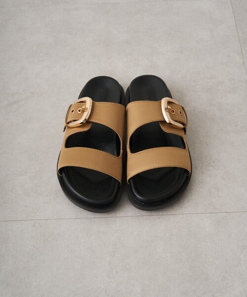 LOUNGEDRESS（ラウンジドレス）の「【GALENA/ガレナ】メタルバックルサンダル（サンダル・レディース・ブラック/キャメル・38/36/37）」の4枚目の写真