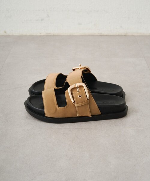 LOUNGEDRESS（ラウンジドレス）の「【GALENA/ガレナ】メタルバックルサンダル（サンダル・レディース・ブラック/キャメル・38/36/37）」の5枚目の写真