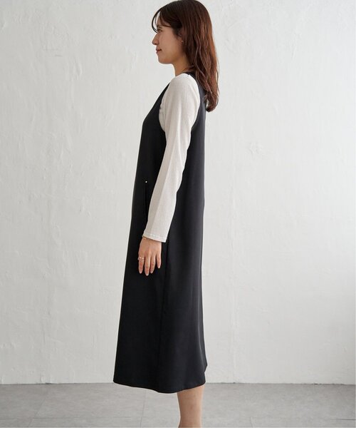 ikka（イッカ）の「【2点セット】ジャンパースカートセット（ジャンパースカート・レディース・ベージュ/ブラック/カーキ・L/M）」の11枚目の写真