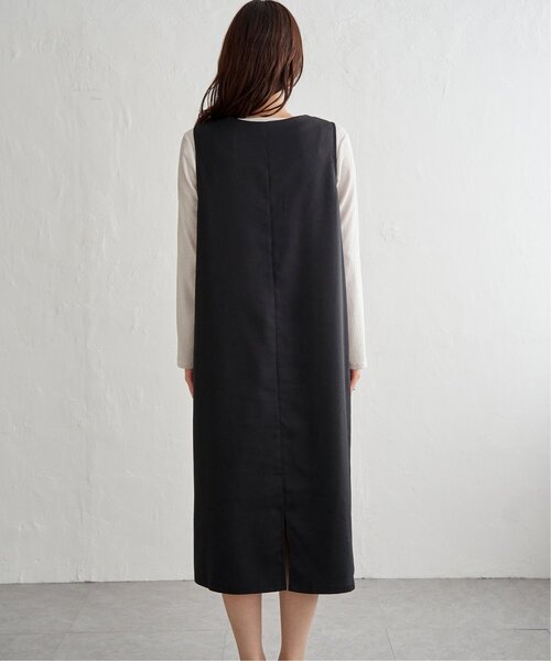 ikka（イッカ）の「【2点セット】ジャンパースカートセット（ジャンパースカート・レディース・ベージュ/ブラック/カーキ・L/M）」の12枚目の写真