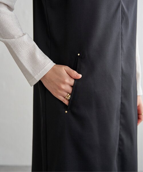 ikka（イッカ）の「【2点セット】ジャンパースカートセット（ジャンパースカート・レディース・ベージュ/ブラック/カーキ・L/M）」の15枚目の写真