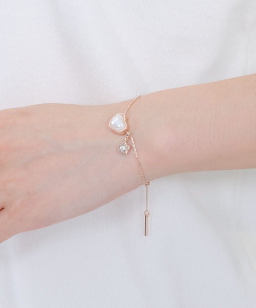 MARY QUANT（マリークワント）の「ハートパール ブレスレット（ブレスレット・レディース・ゴールド/ピンクゴールド・FREE）」の2枚目の写真