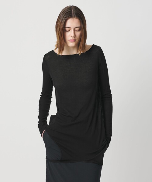 AEWEN MATOPH（イウエン マトフ）の「＜AEWEN MATOPH＞イレギュラーレイヤード ロングスリーブカットソー ‐2WAY‐（Tシャツ/カットソー・レディース・ブラック/ホワイト・FREE）」の4枚目の写真