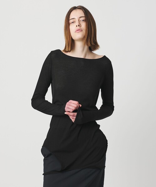 AEWEN MATOPH（イウエン マトフ）の「＜AEWEN MATOPH＞イレギュラーレイヤード ロングスリーブカットソー ‐2WAY‐（Tシャツ/カットソー・レディース・ブラック/ホワイト・FREE）」の5枚目の写真