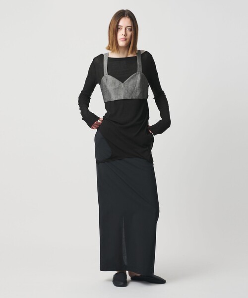 AEWEN MATOPH（イウエン マトフ）の「＜AEWEN MATOPH＞イレギュラーレイヤード ロングスリーブカットソー ‐2WAY‐（Tシャツ/カットソー・レディース・ブラック/ホワイト・FREE）」の6枚目の写真