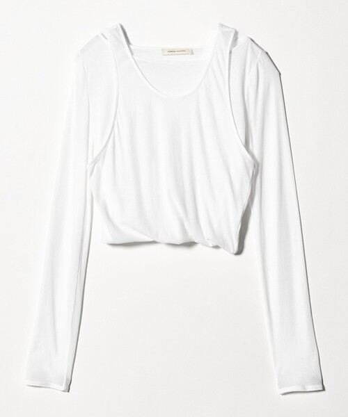 AEWEN MATOPH（イウエン マトフ）の「＜AEWEN MATOPH＞イレギュラーレイヤード ロングスリーブカットソー ‐2WAY‐（Tシャツ/カットソー・レディース・ブラック/ホワイト・FREE）」の19枚目の写真