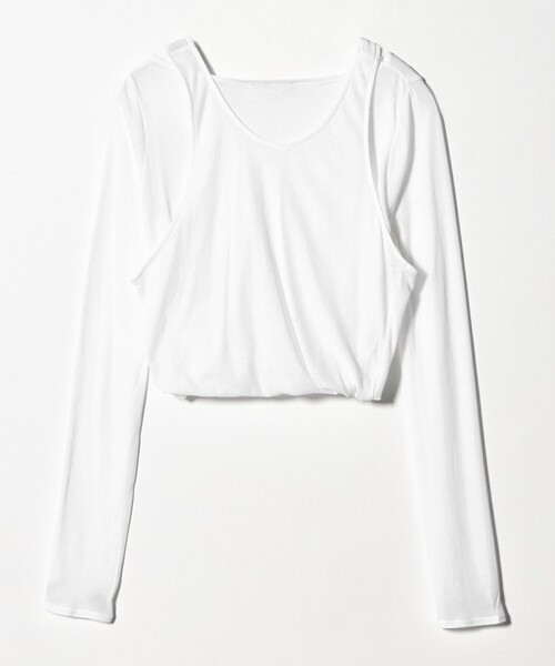 AEWEN MATOPH（イウエン マトフ）の「＜AEWEN MATOPH＞イレギュラーレイヤード ロングスリーブカットソー ‐2WAY‐（Tシャツ/カットソー・レディース・ブラック/ホワイト・FREE）」の20枚目の写真