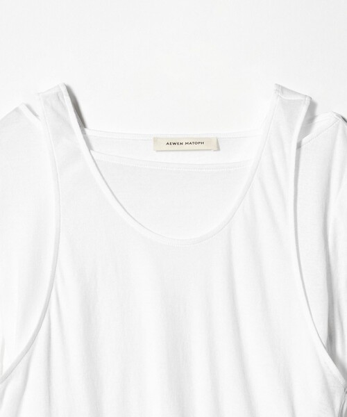 AEWEN MATOPH（イウエン マトフ）の「＜AEWEN MATOPH＞イレギュラーレイヤード ロングスリーブカットソー ‐2WAY‐（Tシャツ/カットソー・レディース・ブラック/ホワイト・FREE）」の21枚目の写真