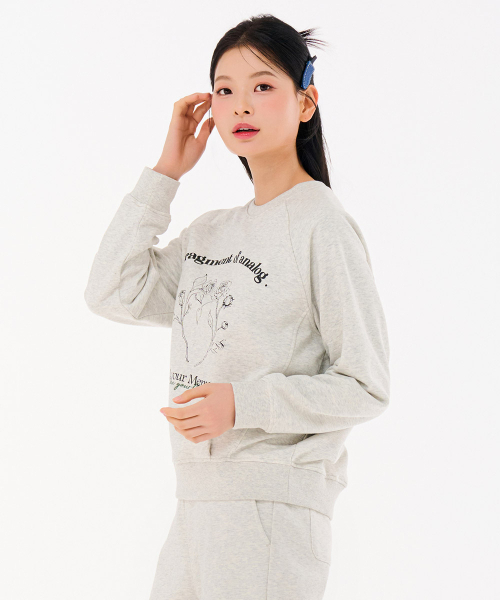 CHASECULT(チェイスカルト)の「レディース ラグラン グラフィック スウェットシャツ-FARG5163B05(Tシャツ/カットソー・レディース・オートミール・90/85)」の3枚目の写真