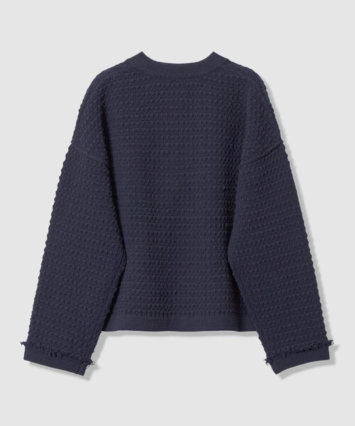 allureville(アルアバイル)の「ニットツイードジャケット(カーディガン/ボレロ・レディース・ネイビー/オフホワイト・2)」の12枚目の写真