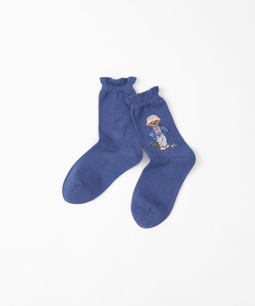 POLO RALPH LAUREN（ポロ ラルフ ローレン）の「POLO RALPH LAUREN ブルーベリーベア キッズソックス 04803754（ソックス/靴下・キッズ・ブルー系その他/ブルー系その他2/オフホワイト・19-21cm/22-24cm）」の3枚目の写真