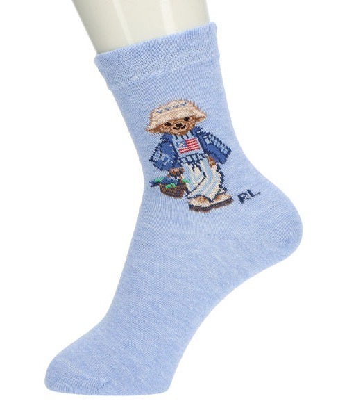 POLO RALPH LAUREN（ポロ ラルフ ローレン）の「POLO RALPH LAUREN ブルーベリーベア キッズソックス 04803754（ソックス/靴下・キッズ・ブルー系その他/ブルー系その他2/オフホワイト・19-21cm/22-24cm）」の6枚目の写真