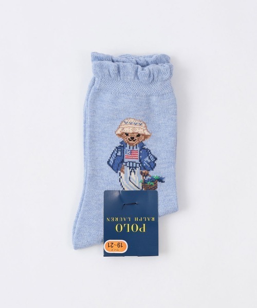 POLO RALPH LAUREN（ポロ ラルフ ローレン）の「POLO RALPH LAUREN ブルーベリーベア キッズソックス 04803754（ソックス/靴下・キッズ・ブルー系その他/ブルー系その他2/オフホワイト・19-21cm/22-24cm）」の7枚目の写真