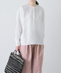 かぐれ | リネンヘンリーワイドシャツ(シャツ/ブラウス)