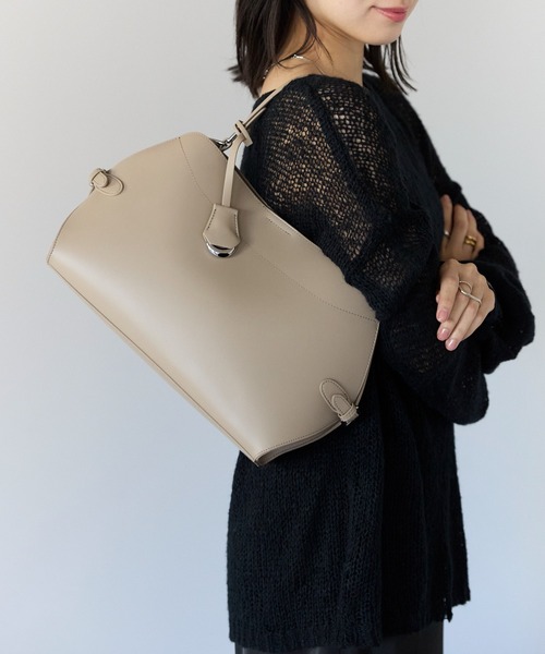 &MARKS(アンドマークス)の「C22【本革】ワンハンドル2WAYショルダーバッグ(ショルダーバッグ・レディース・ブラック/ベージュ/ブラウン・FREE)」の18枚目の写真