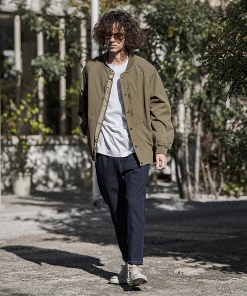 CAMBIO(カンビオ)の「mj11377- MA-1ボンバーブルゾン(MA-1・メンズ・グレイッシュベージュ/オリーブ/ブラック・M/L/XL)」の14枚目の写真
