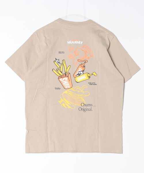 CHUMS（チャムス）の「CHUMS/チャムス　アンチバグ ファストフードポケットTEE　Anti-Bug Fast Food Pocket TEE（Tシャツ/カットソー・メンズ・ホワイト/ベージュ・XL/L/M）」の3枚目の写真