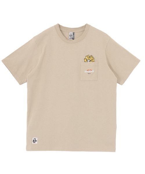 CHUMS（チャムス）の「CHUMS/チャムス　アンチバグ ファストフードポケットTEE　Anti-Bug Fast Food Pocket TEE（Tシャツ/カットソー・メンズ・ホワイト/ベージュ・XL/L/M）」の5枚目の写真