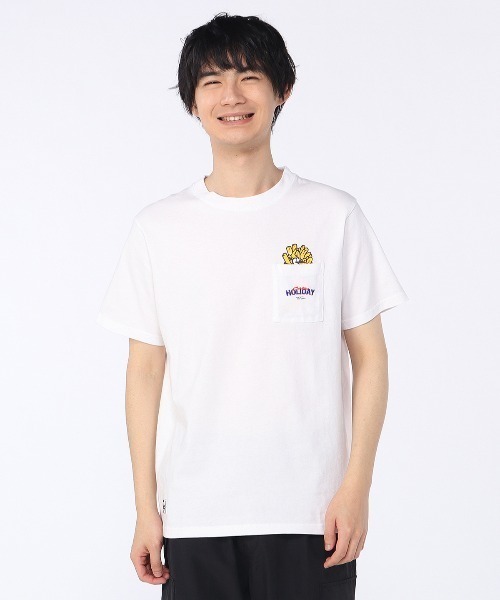 CHUMS（チャムス）の「CHUMS/チャムス　アンチバグ ファストフードポケットTEE　Anti-Bug Fast Food Pocket TEE（Tシャツ/カットソー・メンズ・ホワイト/ベージュ・XL/L/M）」の12枚目の写真