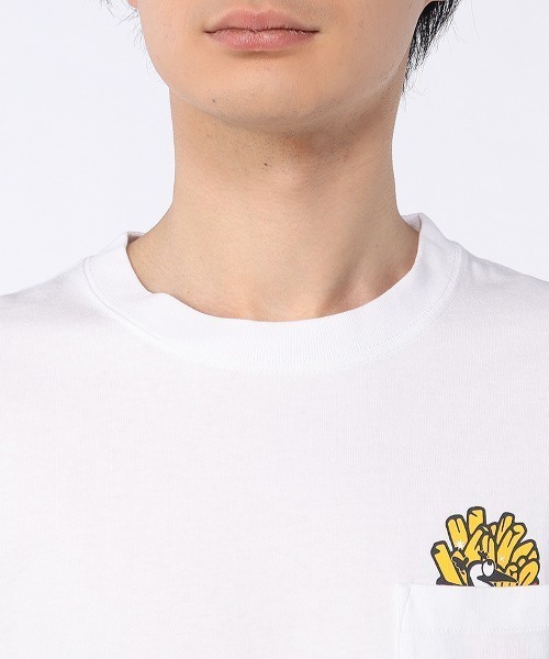 CHUMS（チャムス）の「CHUMS/チャムス　アンチバグ ファストフードポケットTEE　Anti-Bug Fast Food Pocket TEE（Tシャツ/カットソー・メンズ・ホワイト/ベージュ・XL/L/M）」の14枚目の写真