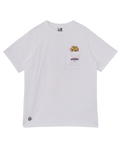 CHUMS（チャムス）の「CHUMS/チャムス　アンチバグ ファストフードポケットTEE　Anti-Bug Fast Food Pocket TEE（Tシャツ/カットソー・メンズ・ホワイト/ベージュ・XL/L/M）」の20枚目の写真