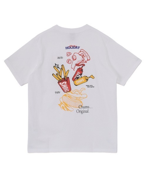 CHUMS（チャムス）の「CHUMS/チャムス　アンチバグ ファストフードポケットTEE　Anti-Bug Fast Food Pocket TEE（Tシャツ/カットソー・メンズ・ホワイト/ベージュ・XL/L/M）」の21枚目の写真
