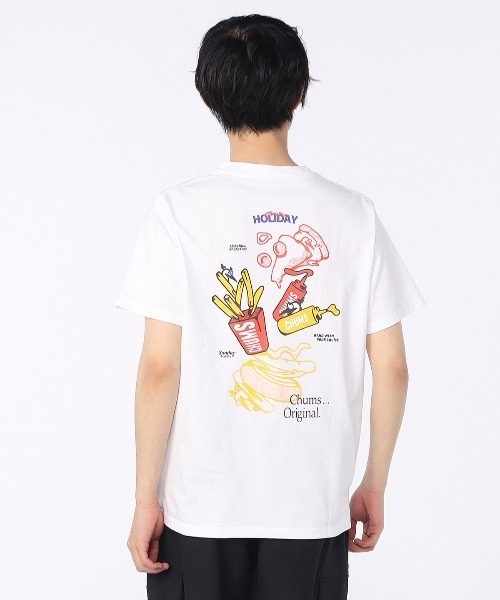 CHUMS（チャムス）の「CHUMS/チャムス　アンチバグ ファストフードポケットTEE　Anti-Bug Fast Food Pocket TEE（Tシャツ/カットソー・メンズ・ホワイト/ベージュ・XL/L/M）」の13枚目の写真