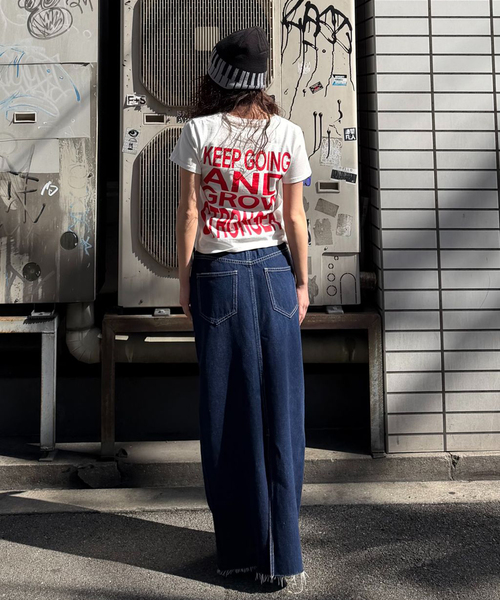 Oriens JOURNAL STANDARD(オリエンス ジャーナルスタンダード)の「SHOW UP プリントTEE(Tシャツ/カットソー・レディース・ホワイト/パープル/イエロー・SMALL/MEDIUM)」の6枚目の写真