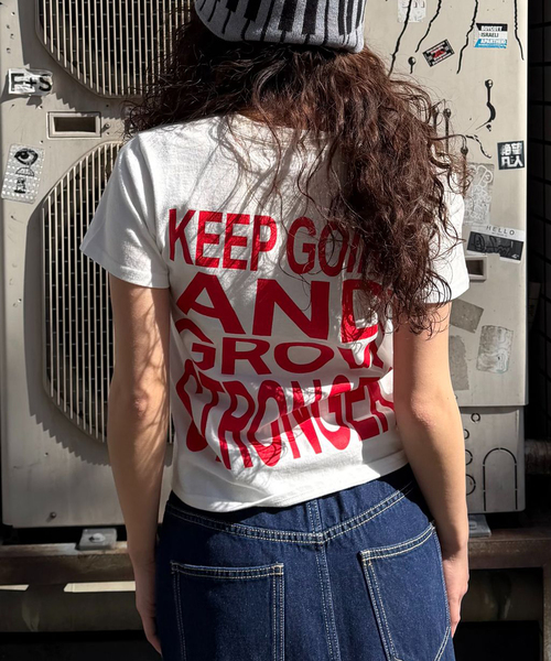 Oriens JOURNAL STANDARD(オリエンス ジャーナルスタンダード)の「SHOW UP プリントTEE(Tシャツ/カットソー・レディース・ホワイト/パープル/イエロー・SMALL/MEDIUM)」の7枚目の写真