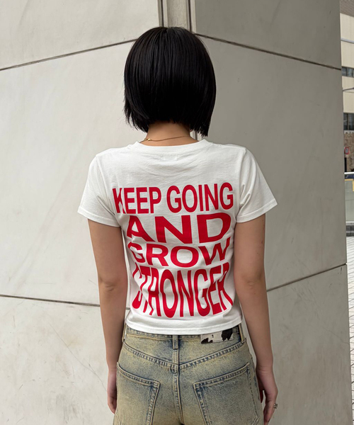 Oriens JOURNAL STANDARD(オリエンス ジャーナルスタンダード)の「SHOW UP プリントTEE(Tシャツ/カットソー・レディース・ホワイト/パープル/イエロー・SMALL/MEDIUM)」の9枚目の写真