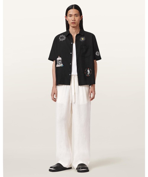 ALLSAINTS(オールセインツ)の「KARLTON PRINTED BOXY SHIRT | KARLTON プリント ボクシー シャツ(シャツ/ブラウス・メンズ・ブラック・S/M/L/XS)」の2枚目の写真