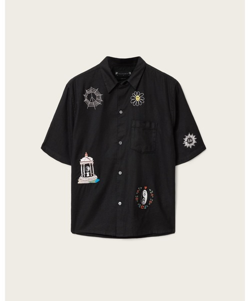 ALLSAINTS(オールセインツ)の「KARLTON PRINTED BOXY SHIRT | KARLTON プリント ボクシー シャツ(シャツ/ブラウス・メンズ・ブラック・S/M/L/XS)」の6枚目の写真
