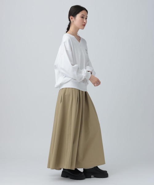 LEPSIM(レプシィム)の「タックギャザーフレアスカート 630172(スカート・レディース・ベージュ/ブラック・FREE)」の19枚目の写真