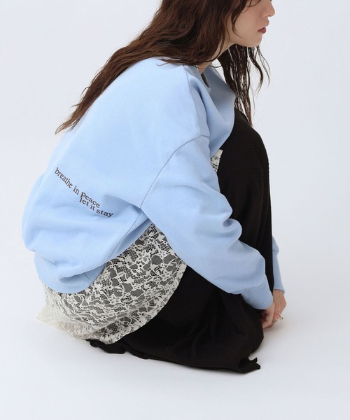 NOAHL(ノアル)の「【NOAHL】バック刺繍スウェットプルオーバー(スウェット・レディース・オートミール/ライトブルー・FREE)」の17枚目の写真