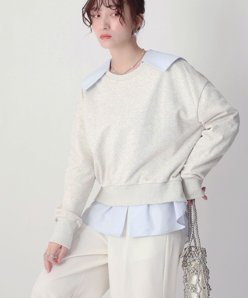 NOAHL(ノアル)の「【NOAHL】バック刺繍スウェットプルオーバー(スウェット・レディース・オートミール/ライトブルー・FREE)」の5枚目の写真