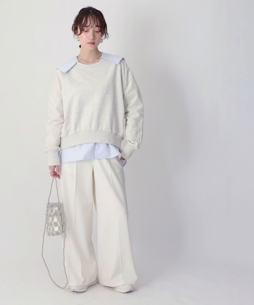 NOAHL(ノアル)の「【NOAHL】バック刺繍スウェットプルオーバー(スウェット・レディース・オートミール/ライトブルー・FREE)」の8枚目の写真
