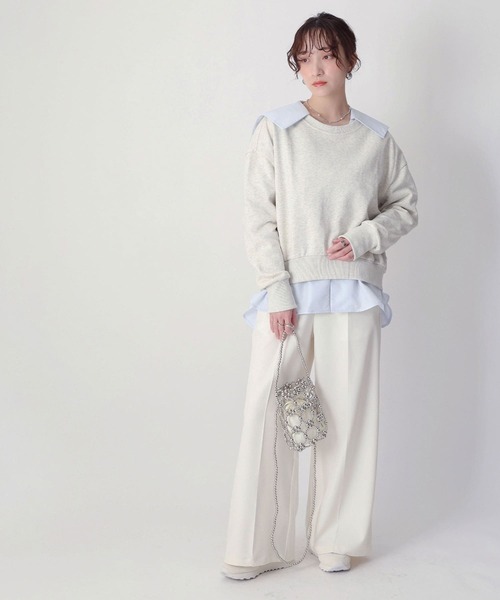 NOAHL(ノアル)の「【NOAHL】バック刺繍スウェットプルオーバー(スウェット・レディース・オートミール/ライトブルー・FREE)」の14枚目の写真